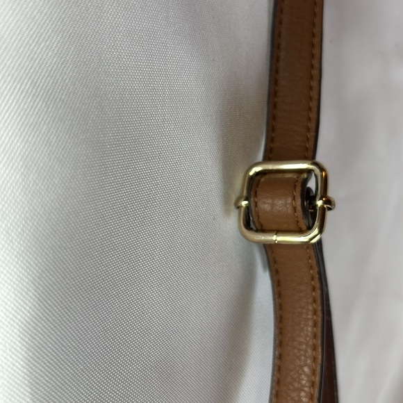 Replacement Bag Crossbody Strap Brown Faux Leather Strap with Gold Hardware - Picture 6 of 7